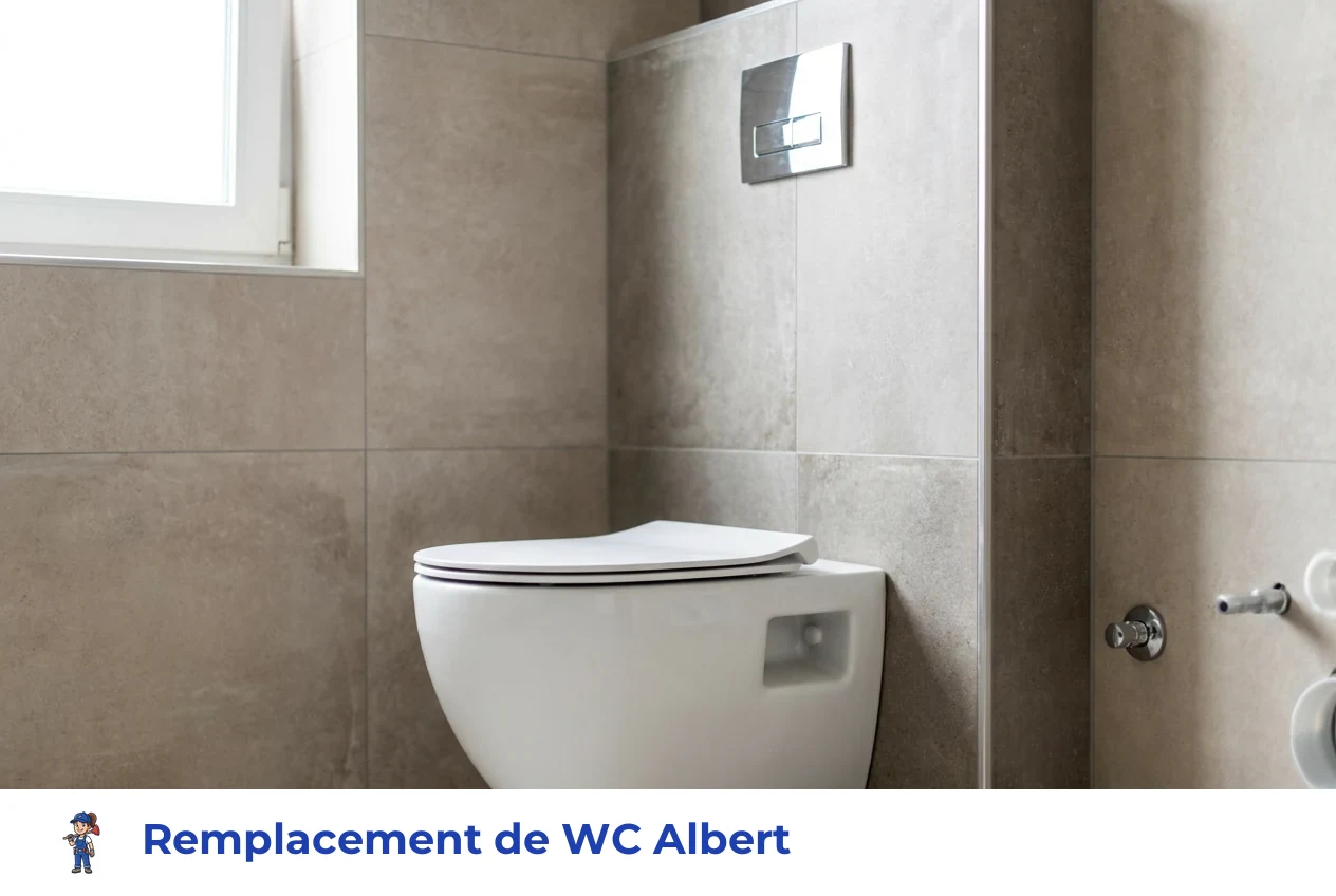 Remplacement de WC à Albert