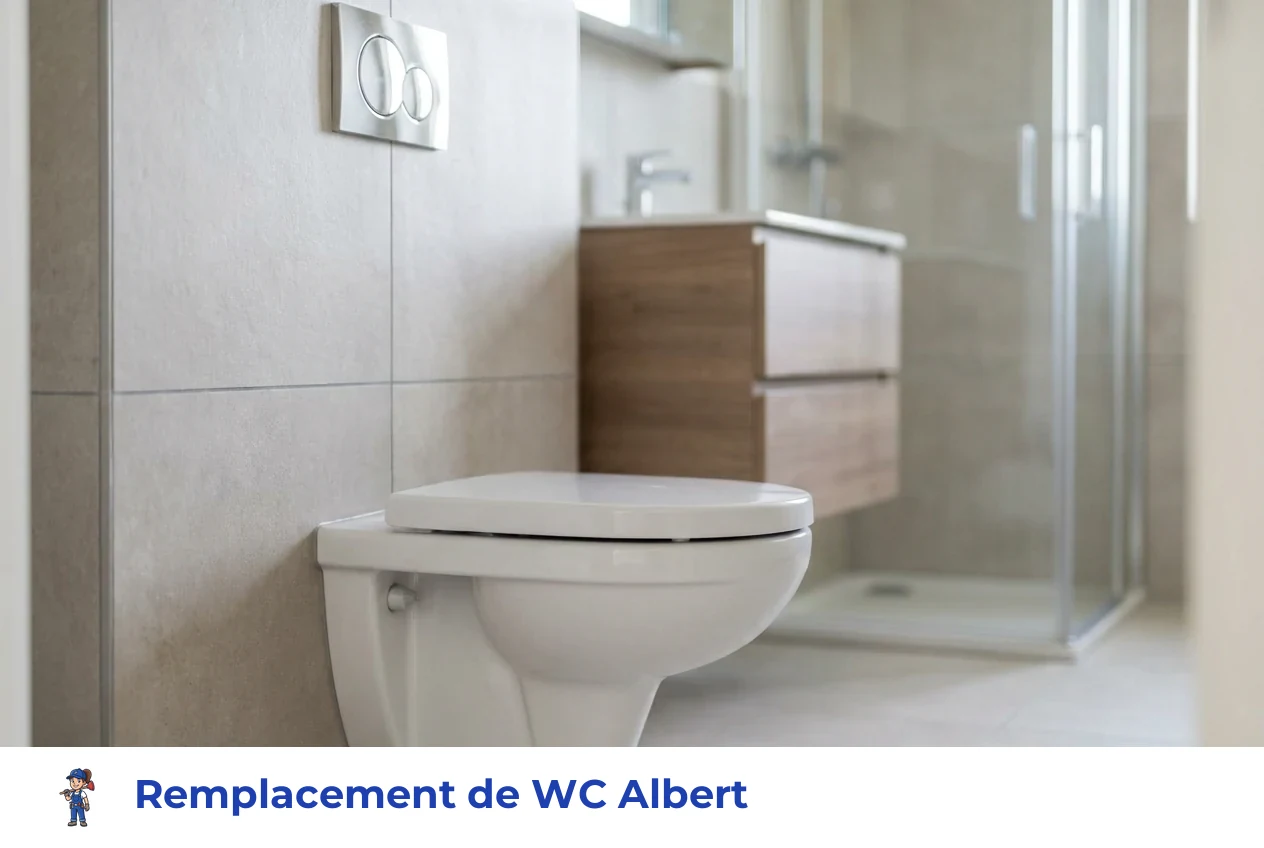 Remplacement de WC à Albert