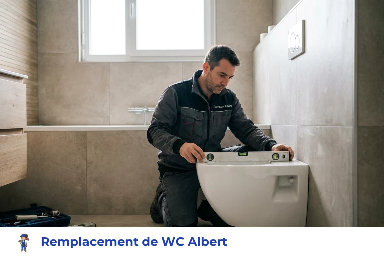 Remplacement de WC à Albert